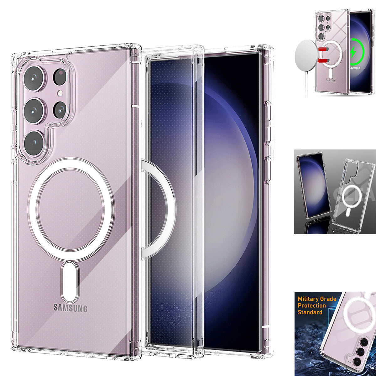 MagSafe Case for Samsung Galaxy S23 Ultra – Wireless Charging Supported, Slim & Shockproof Cover"