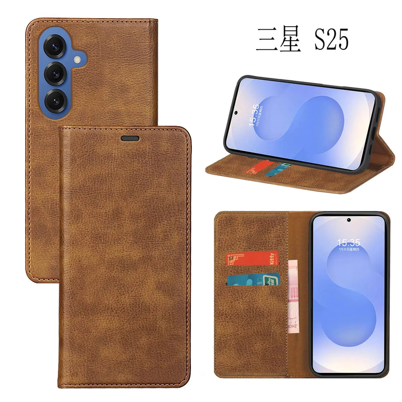 Samsung S25 Series Genuine Leather Cover